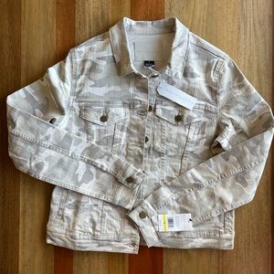 NWT Sanctuary Denim military camouflage jean jacket camo boyfriend denim jacket